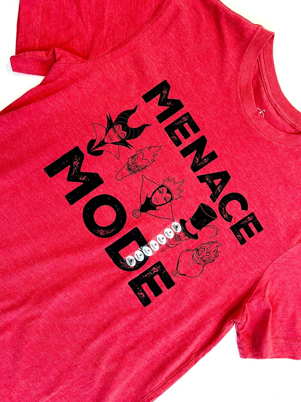 Disney Parks Disney Villains Menace Mode Red Short Sleeve Adult Tee -Small - NWT